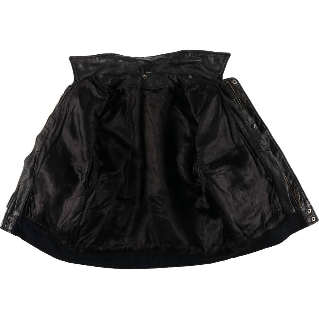 A-2 type leather flight jacket, men's size M unclear black type Vintage Second Hand