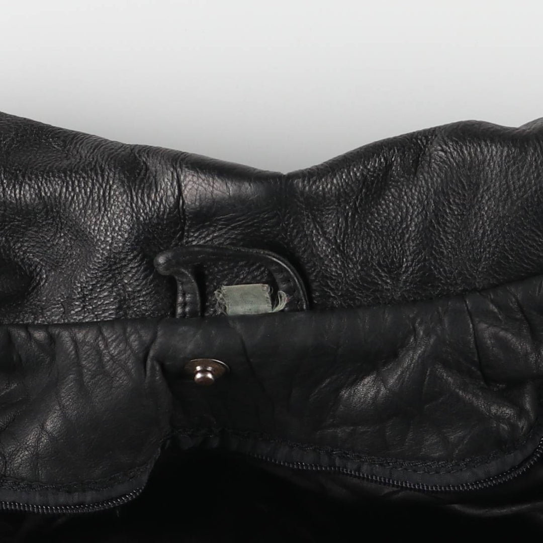 A-2 type leather flight jacket, men's size M unclear black type Vintage Second Hand