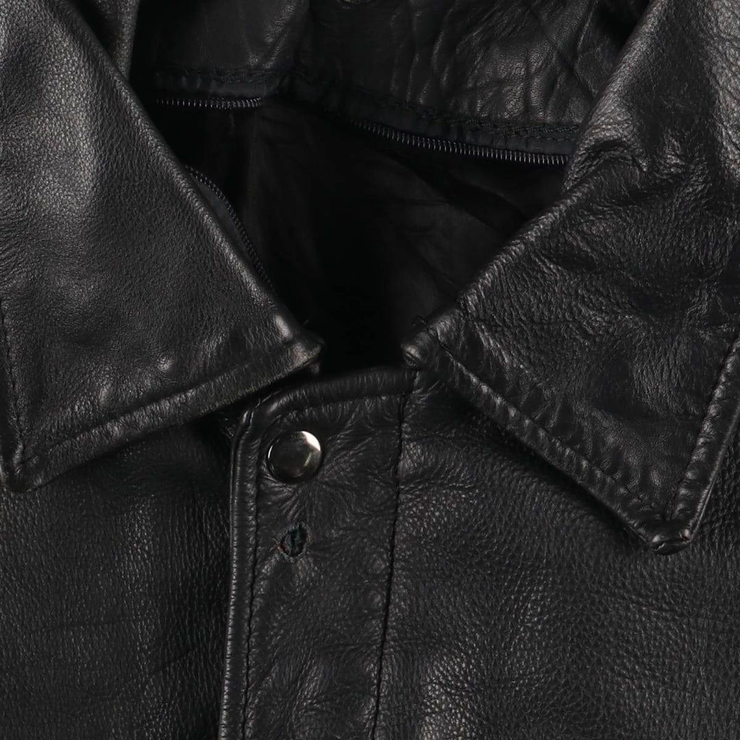 A-2 type leather flight jacket, men's size M unclear black type Vintage Second Hand