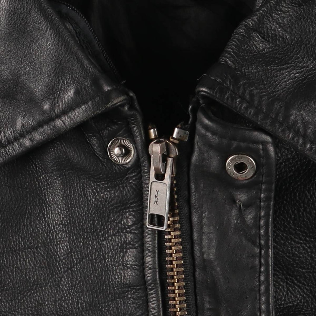 A-2 type leather flight jacket, men's size M unclear black type Vintage Second Hand