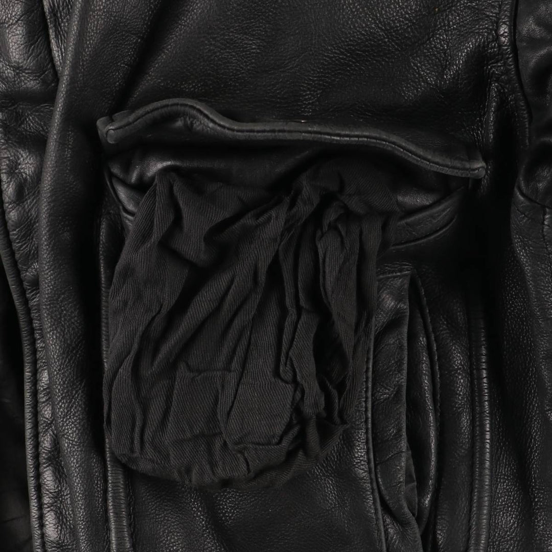 A-2 type leather flight jacket, men's size M unclear black type Vintage Second Hand