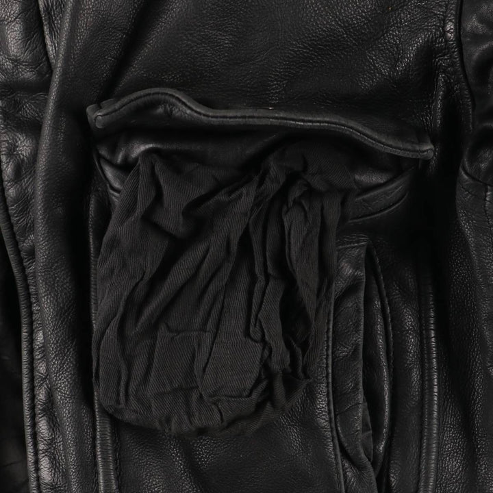 A-2 type leather flight jacket, men's size M unclear black type Vintage Second Hand