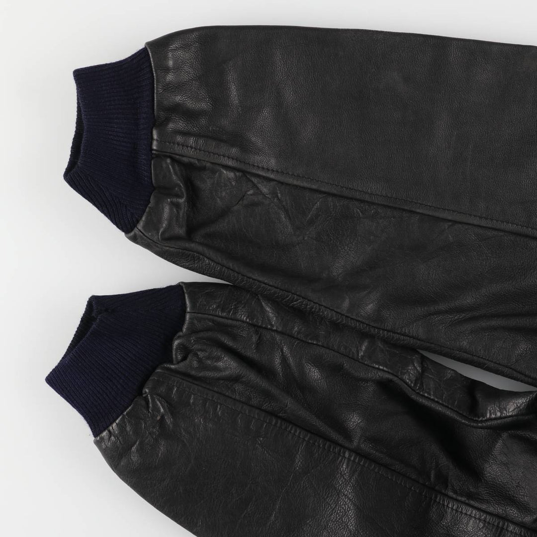 A-2 type leather flight jacket, men's size M unclear black type Vintage Second Hand