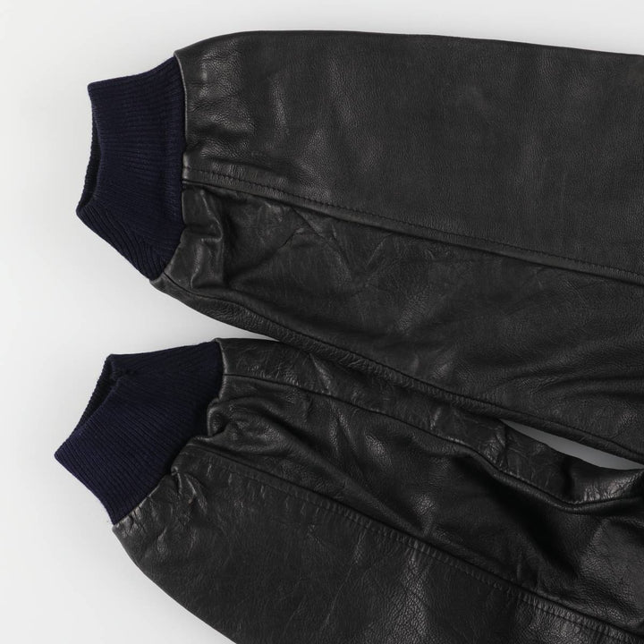 A-2 type leather flight jacket, men's size M unclear black type Vintage Second Hand
