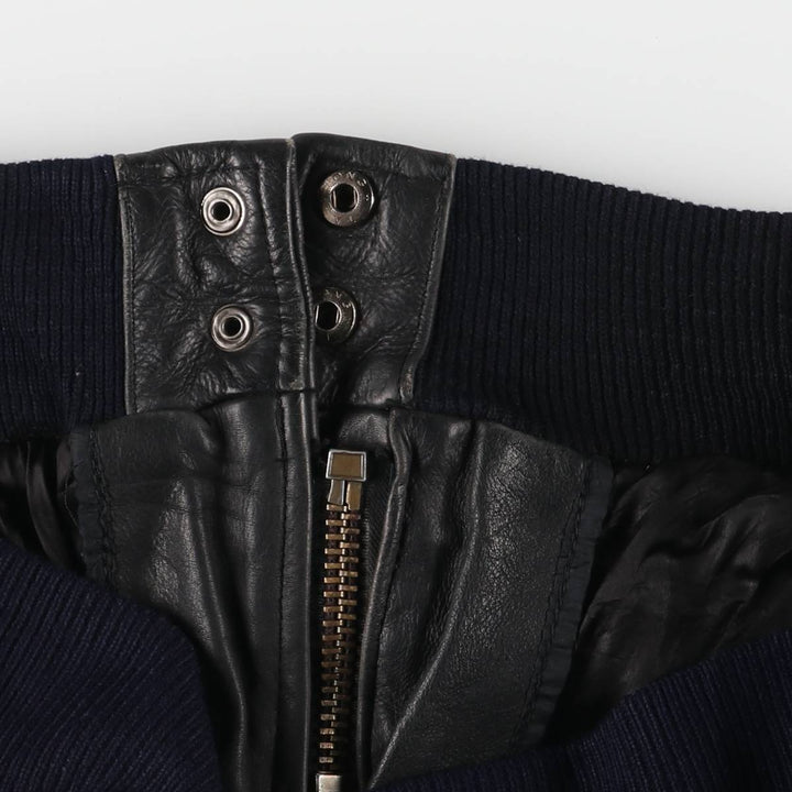 A-2 type leather flight jacket, men's size M unclear black type Vintage Second Hand