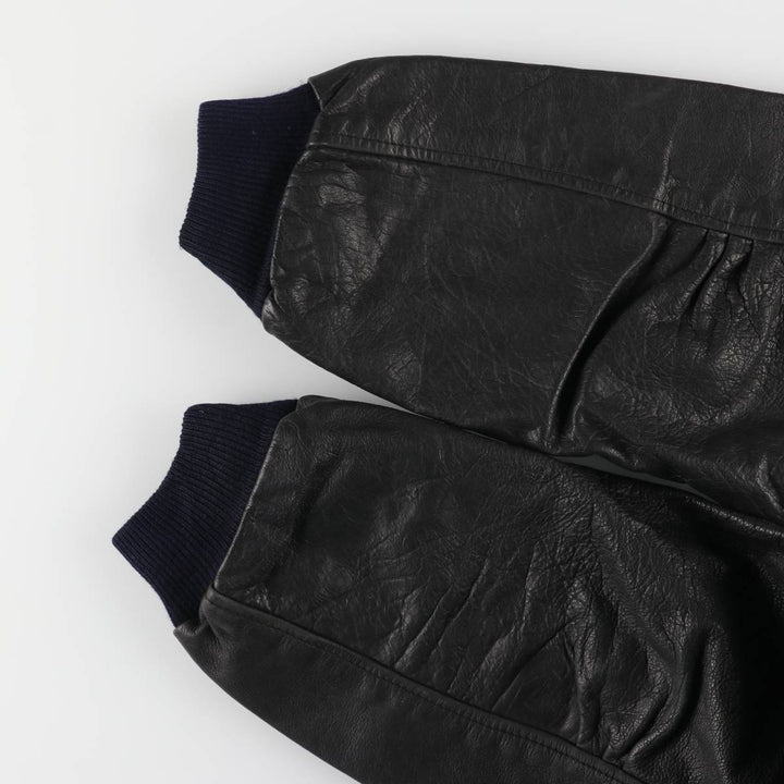 A-2 type leather flight jacket, men's size M unclear black type Vintage Second Hand