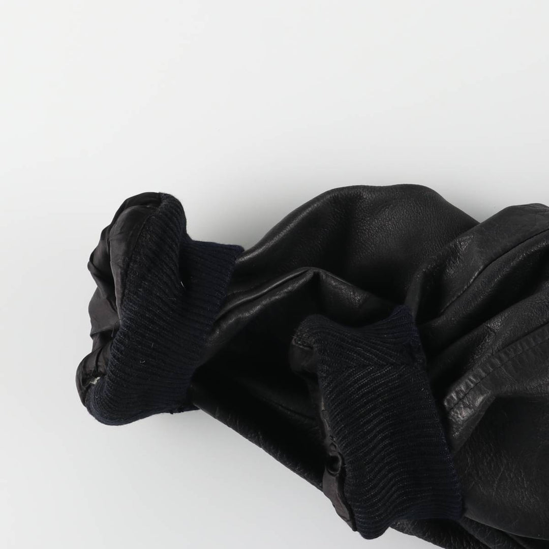 A-2 type leather flight jacket, men's size M unclear black type Vintage Second Hand