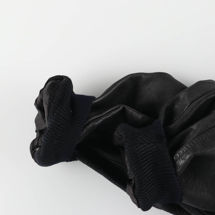 A-2 type leather flight jacket, men's size M unclear black type Vintage Second Hand