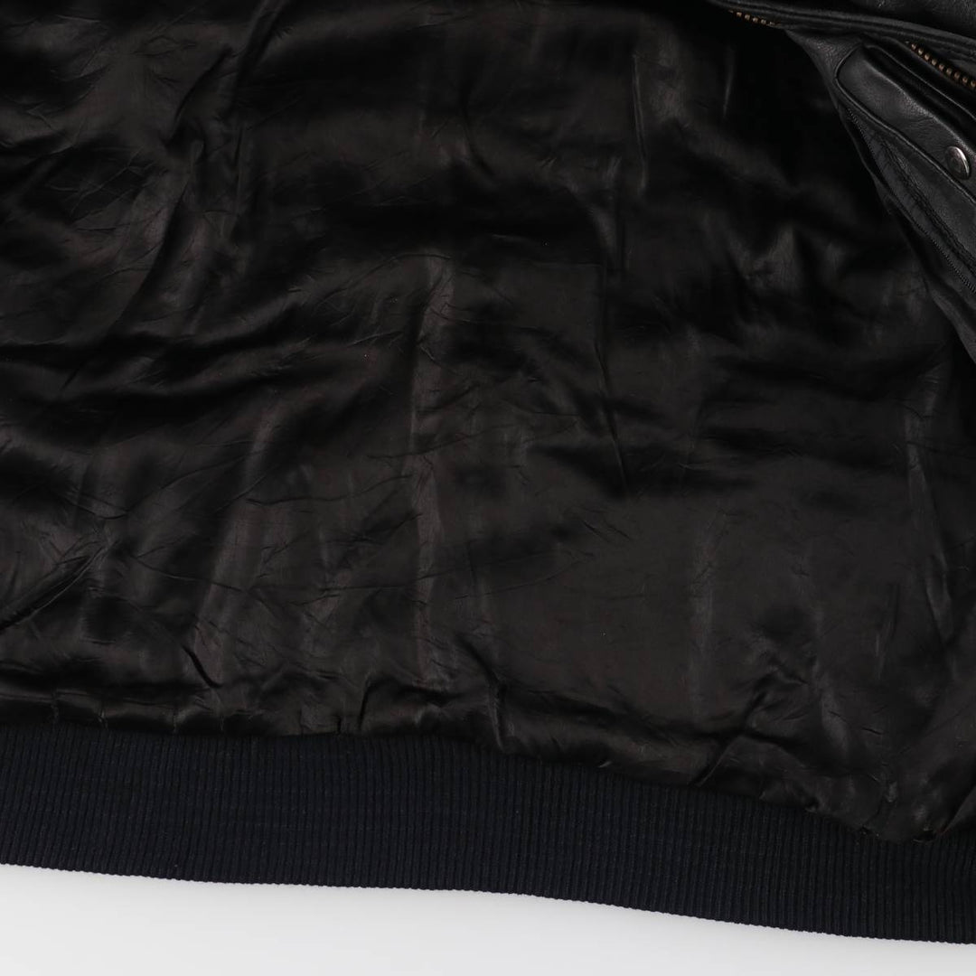 A-2 type leather flight jacket, men's size M unclear black type Vintage Second Hand