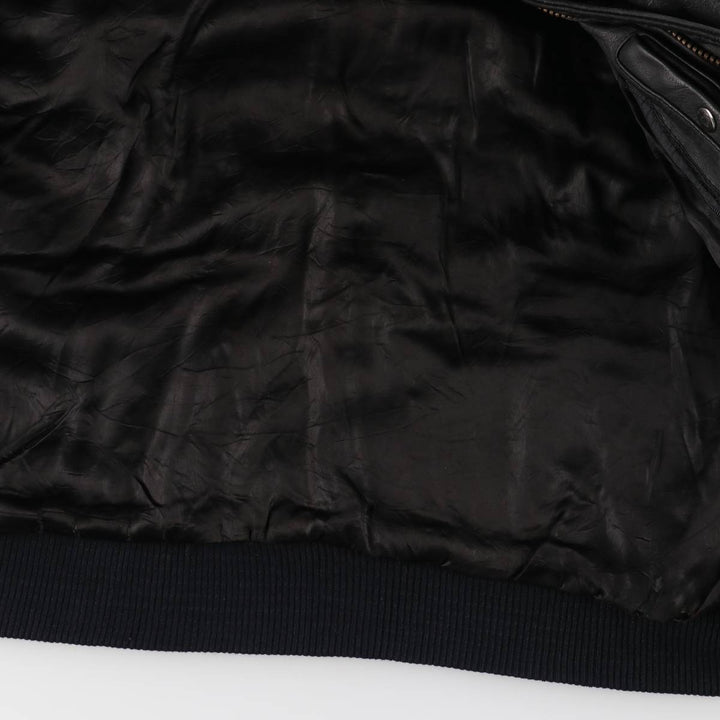 A-2 type leather flight jacket, men's size M unclear black type Vintage Second Hand