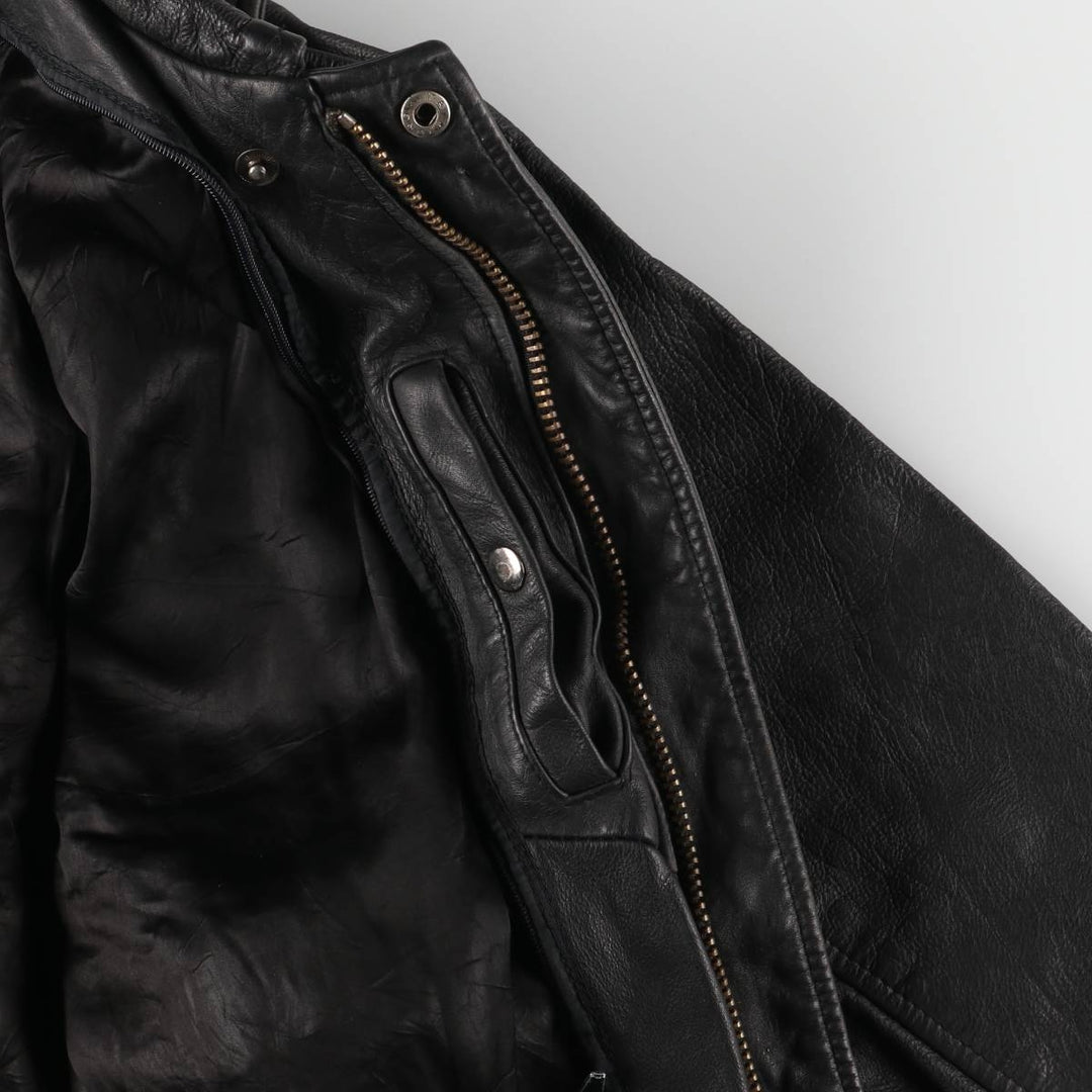 A-2 type leather flight jacket, men's size M unclear black type Vintage Second Hand