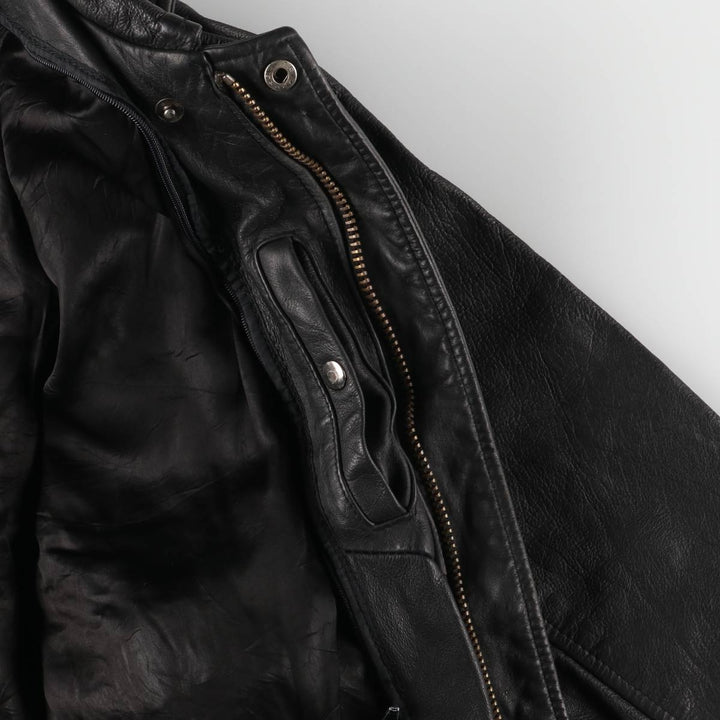 A-2 type leather flight jacket, men's size M unclear black type Vintage Second Hand