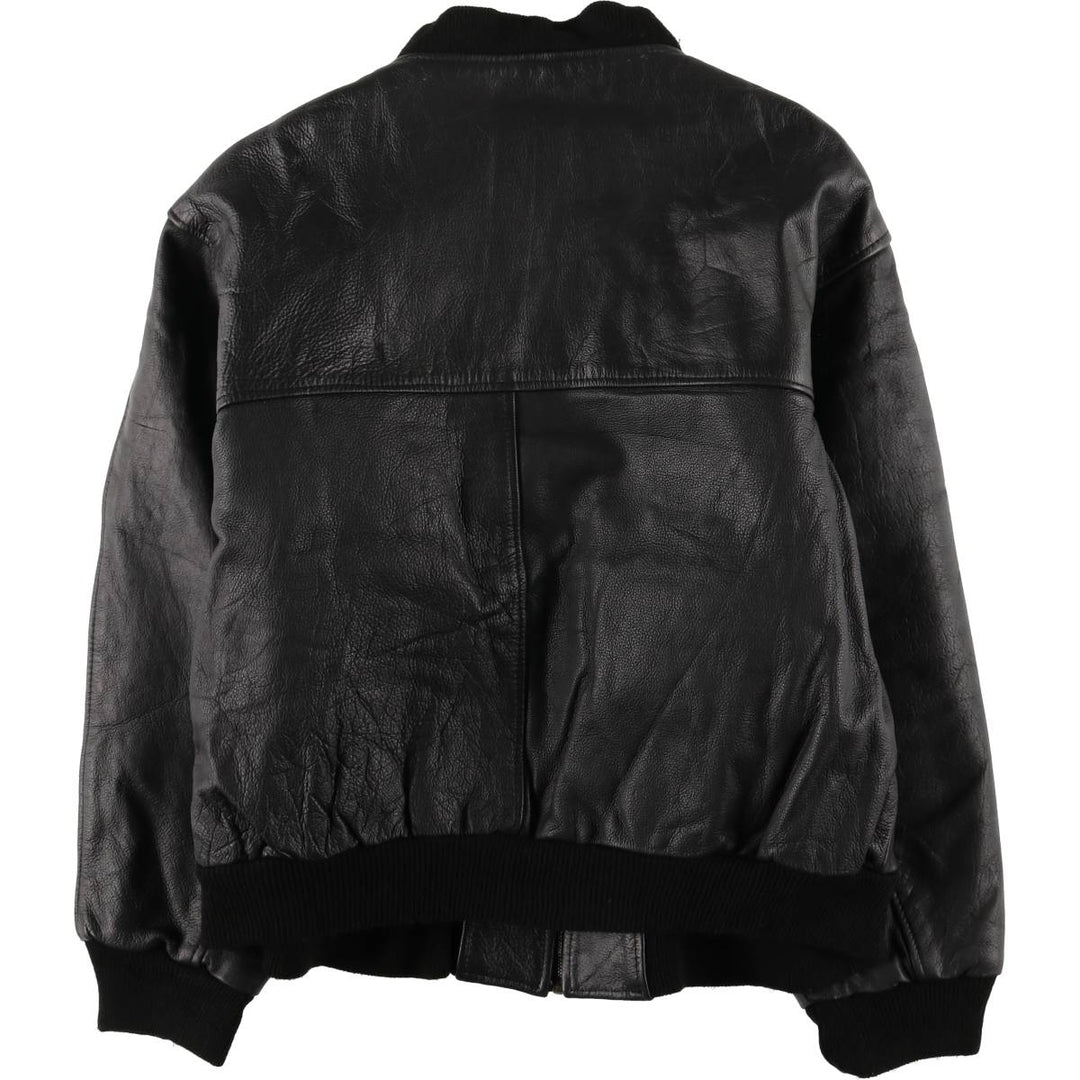 Vintage leather jacket, men's size XL unclear black type Vintage Second Hand