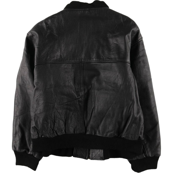 Vintage leather jacket, men's size XL unclear black type Vintage Second Hand