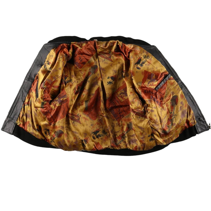 Vintage leather jacket, men's size XL unclear black type Vintage Second Hand