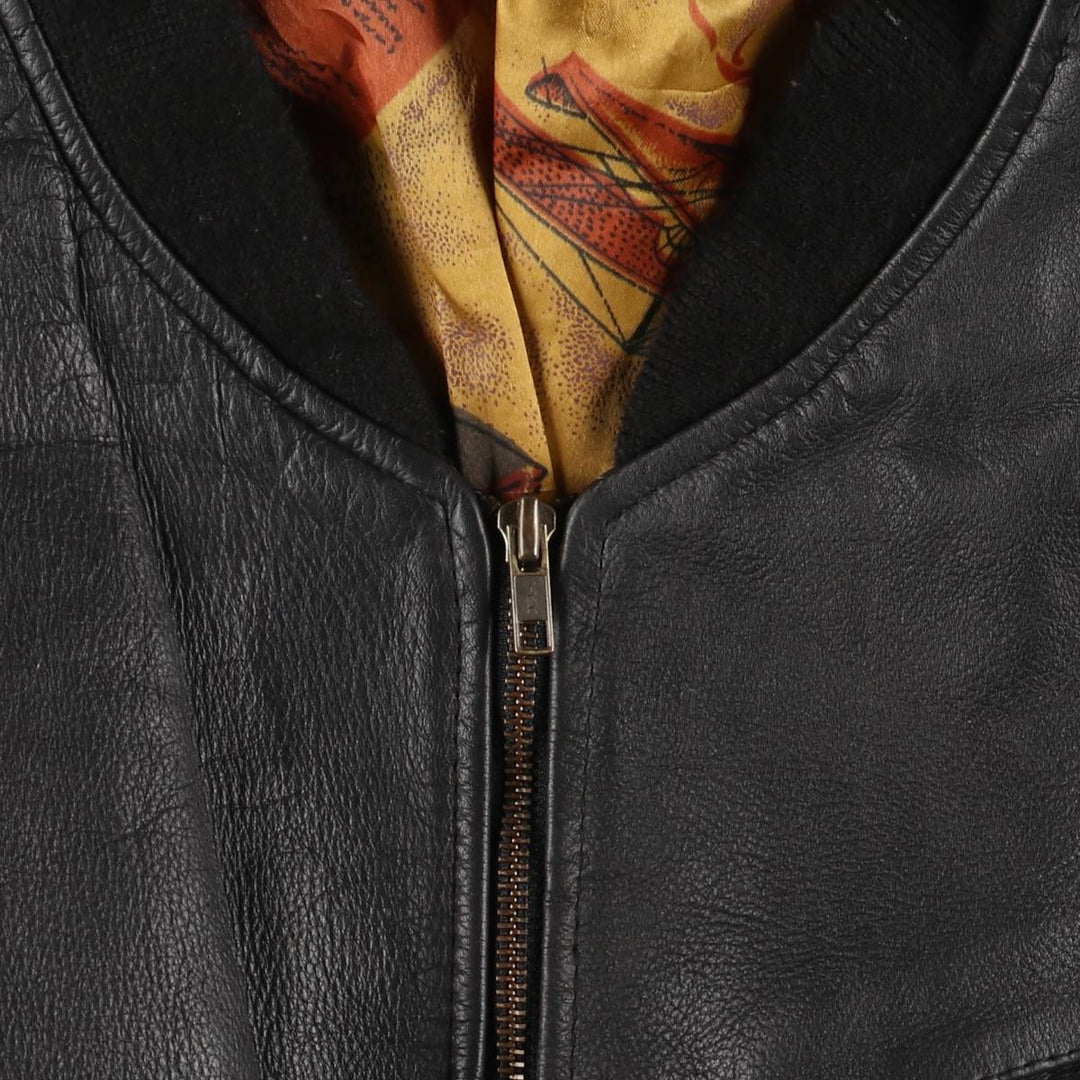 Vintage leather jacket, men's size XL unclear black type Vintage Second Hand