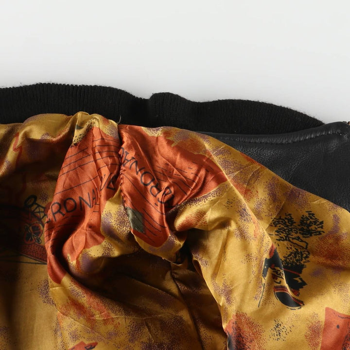 Vintage leather jacket, men's size XL unclear black type Vintage Second Hand