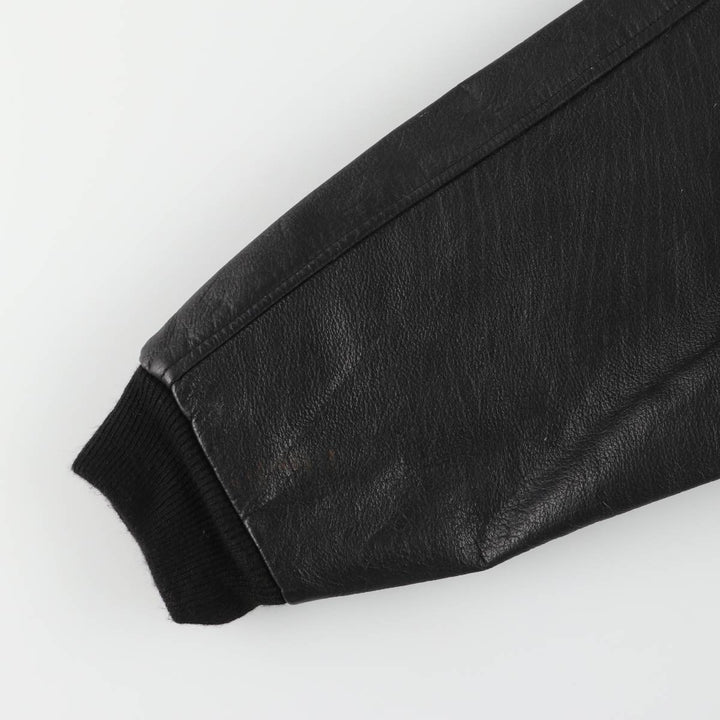 Vintage leather jacket, men's size XL unclear black type Vintage Second Hand