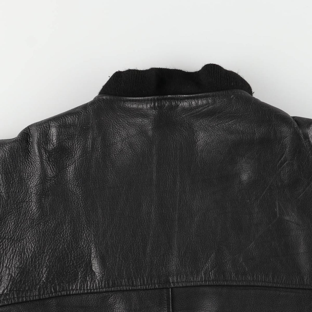 Vintage leather jacket, men's size XL unclear black type Vintage Second Hand