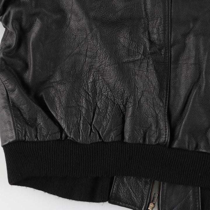 Vintage leather jacket, men's size XL unclear black type Vintage Second Hand