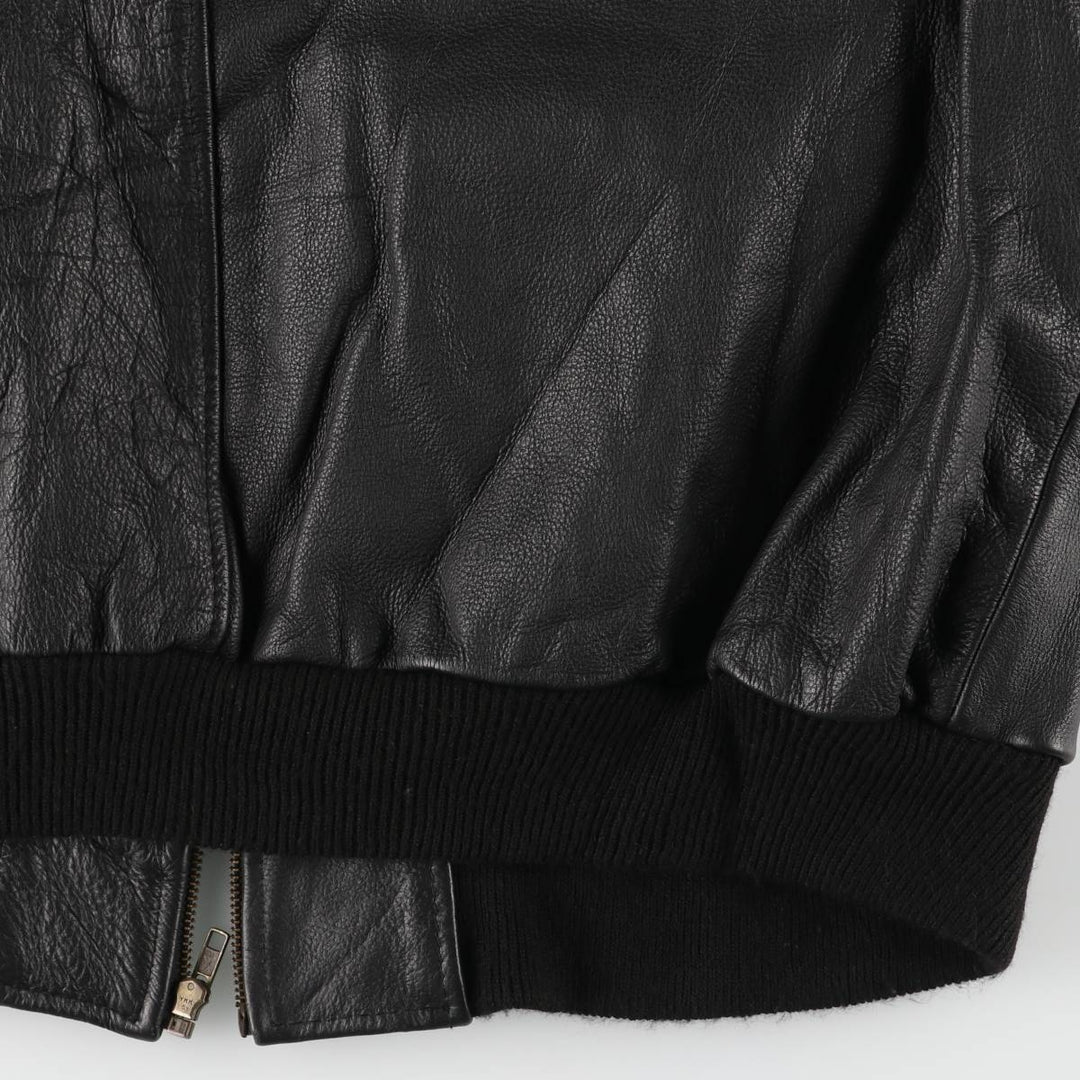 Vintage leather jacket, men's size XL unclear black type Vintage Second Hand