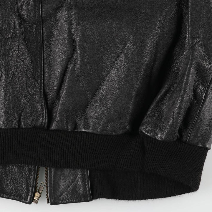 Vintage leather jacket, men's size XL unclear black type Vintage Second Hand