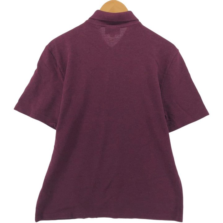 Lacoste Classic Fit short sleeve polo shirt size 4, men's M size cotton wine-red Vintage Second Hand
