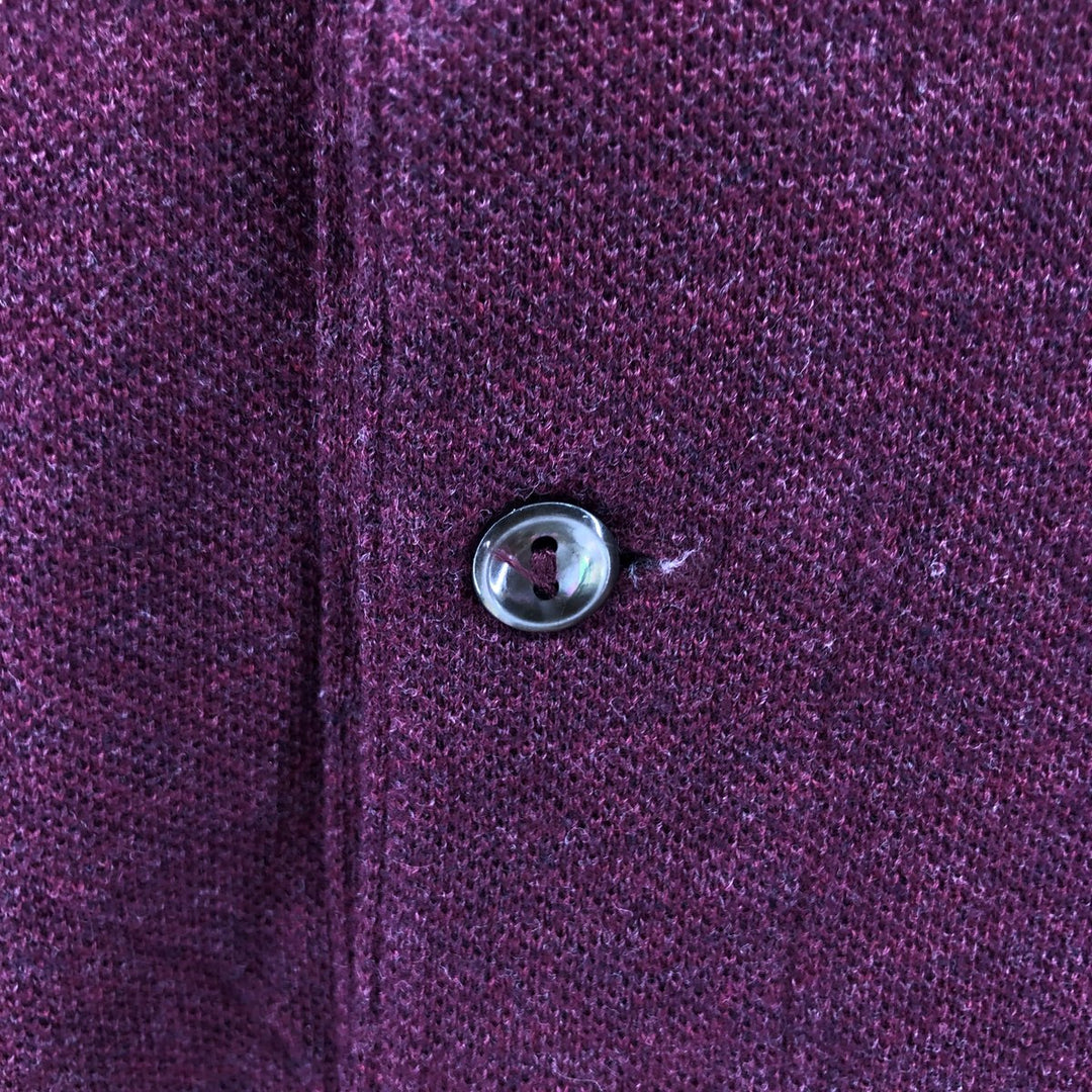 Lacoste Classic Fit short sleeve polo shirt size 4, men's M size cotton wine-red Vintage Second Hand