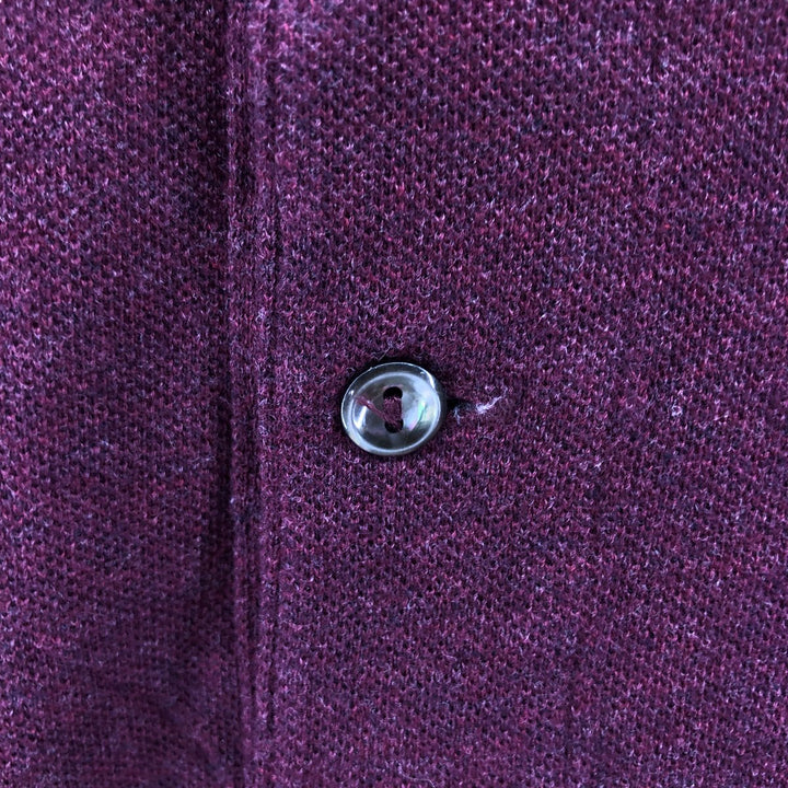Lacoste Classic Fit short sleeve polo shirt size 4, men's M size cotton wine-red Vintage Second Hand