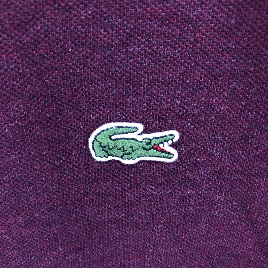 Lacoste Classic Fit short sleeve polo shirt size 4, men's M size cotton wine-red Vintage Second Hand