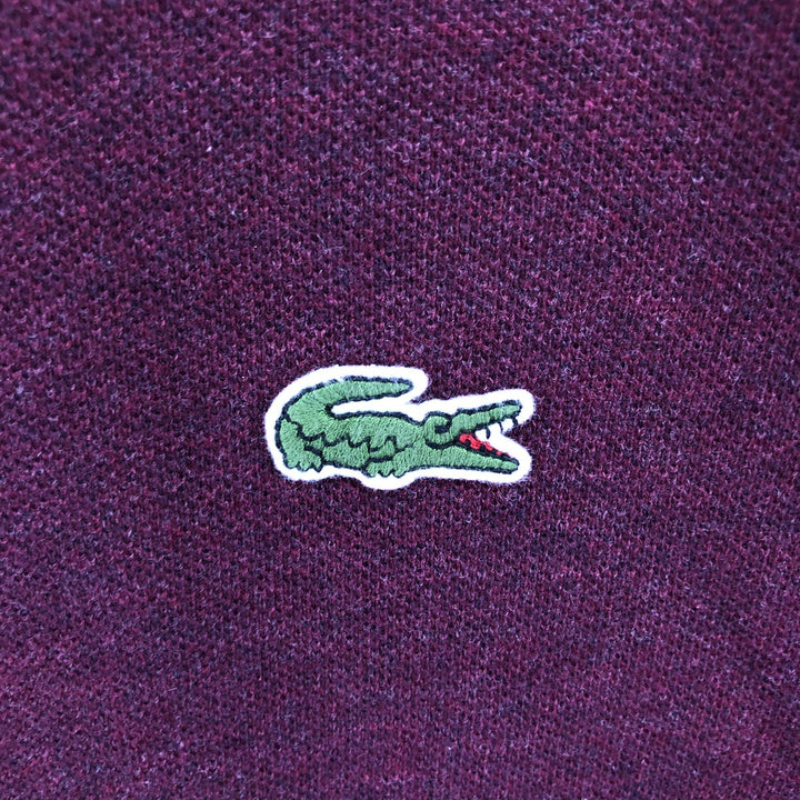 Lacoste Classic Fit short sleeve polo shirt size 4, men's M size cotton wine-red Vintage Second Hand