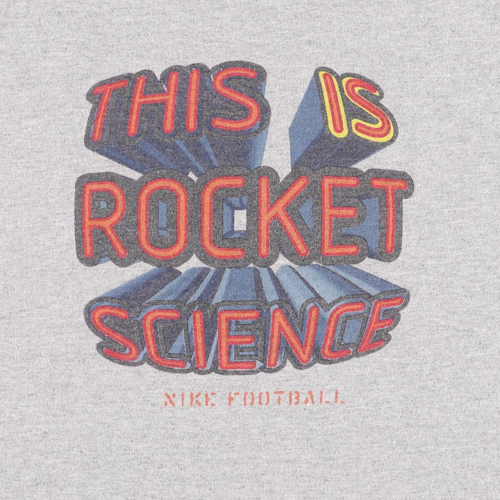 90'S Nike Printed T-shirt Made in USA Men's L Size Vintage cotton gray type Vintage Second Hand