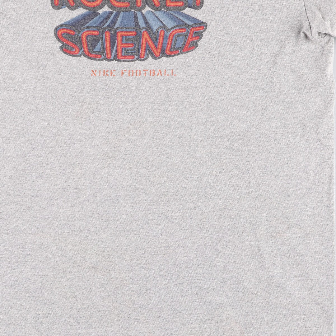 90'S Nike Printed T-shirt Made in USA Men's L Size Vintage cotton gray type Vintage Second Hand