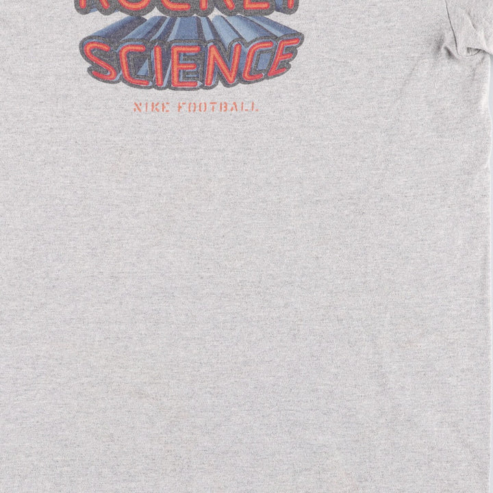 90'S Nike Printed T-shirt Made in USA Men's L Size Vintage cotton gray type Vintage Second Hand