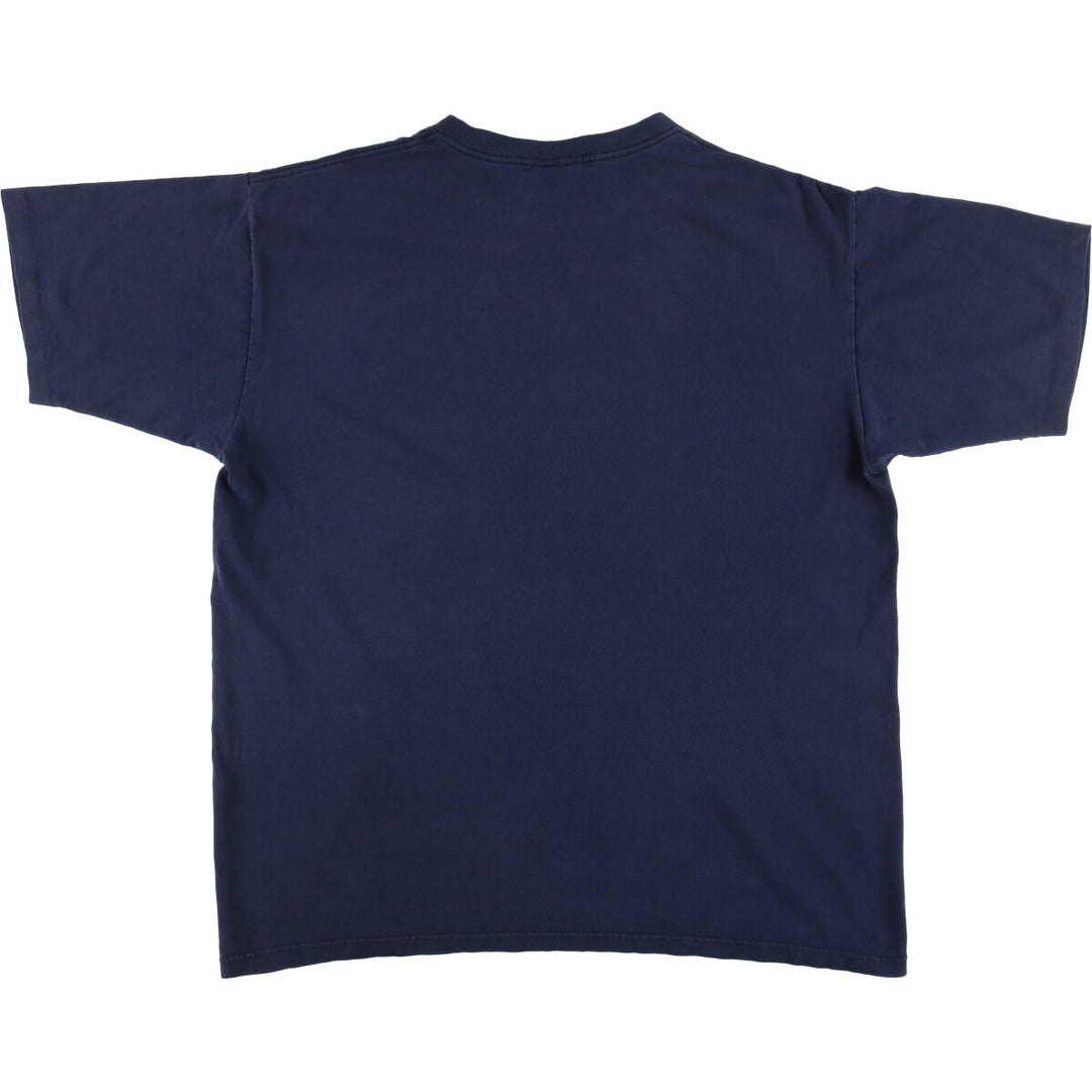 00'S Reebok logo print T-shirt, men's XL size cotton navy blue type Vintage Second Hand