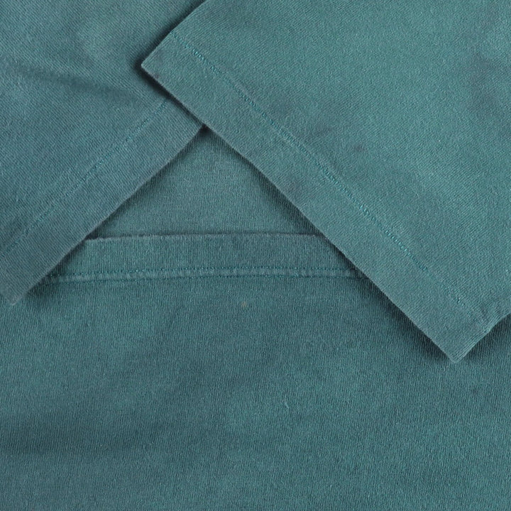 90'S Reebok Logo Print T-Shirt Made in USA Men's L Size Vintage cotton Green type dark green Vintage Second Hand
