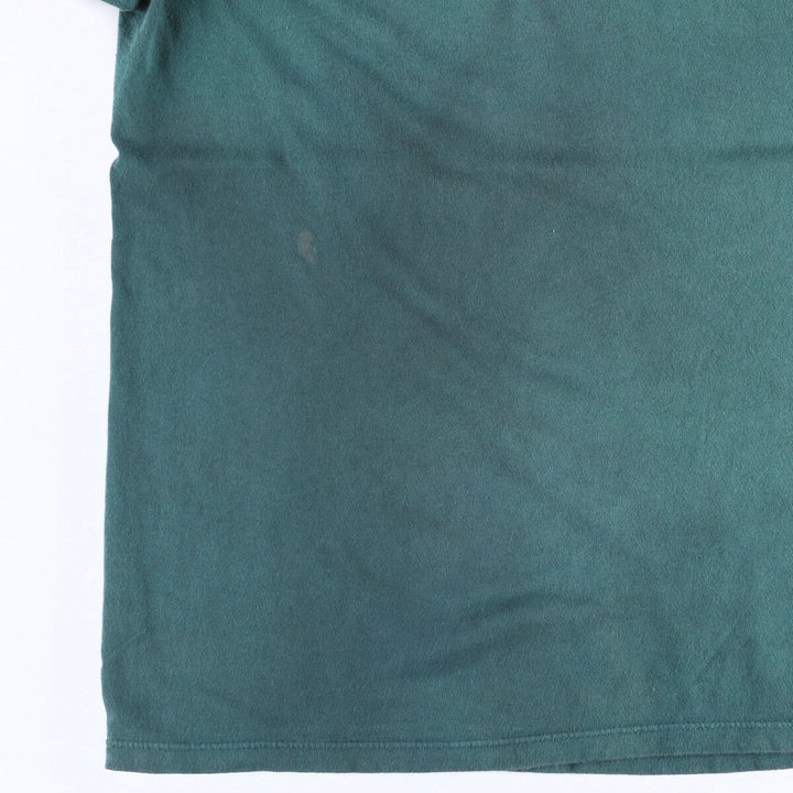 90'S Reebok Logo Print T-Shirt Made in USA Men's L Size Vintage cotton Green type dark green Vintage Second Hand