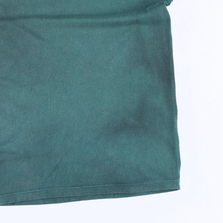 90'S Reebok Logo Print T-Shirt Made in USA Men's L Size Vintage cotton Green type dark green Vintage Second Hand