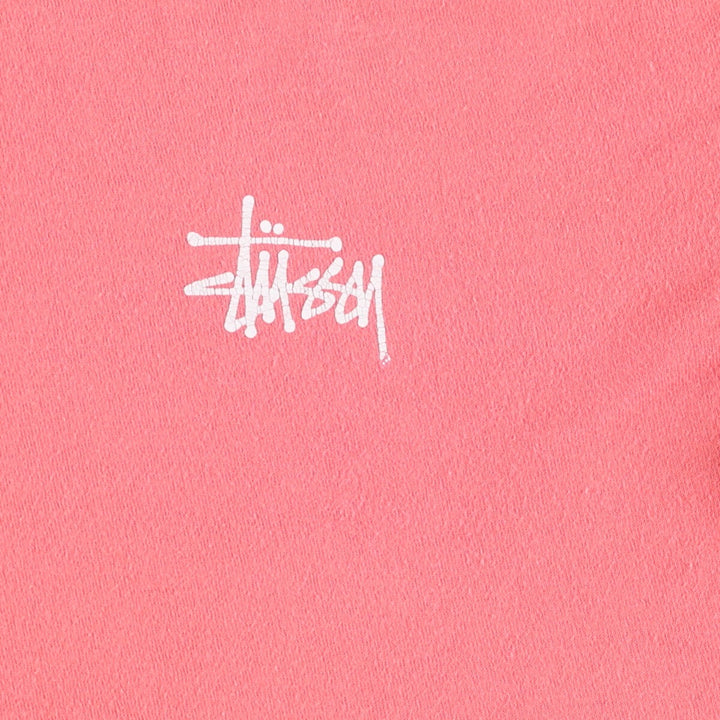 STUSSY surf skate T-shirt, size M for men cotton pink type Vintage Second Hand