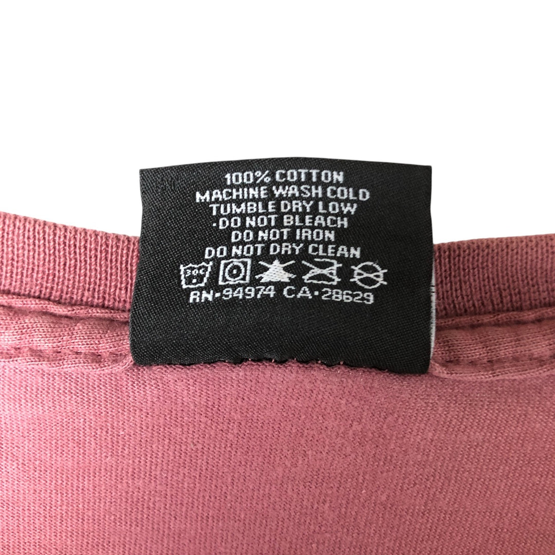 STUSSY logo print T-shirt, men's size M cotton pink type Vintage Second Hand