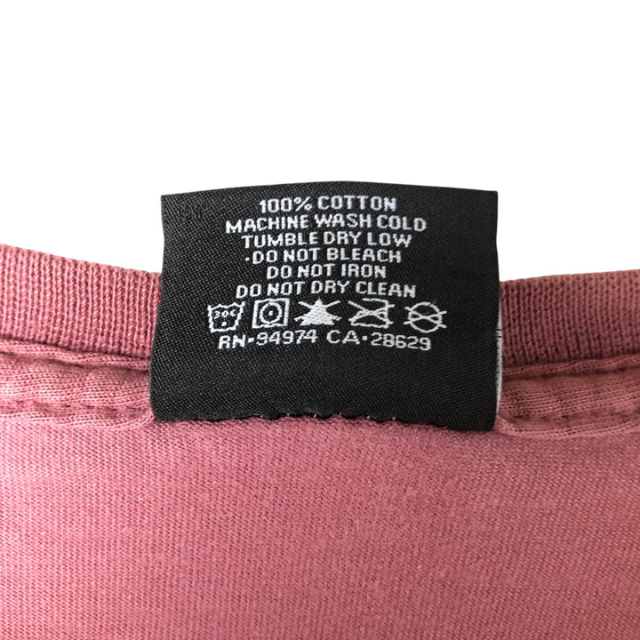 STUSSY logo print T-shirt, men's size M cotton pink type Vintage Second Hand