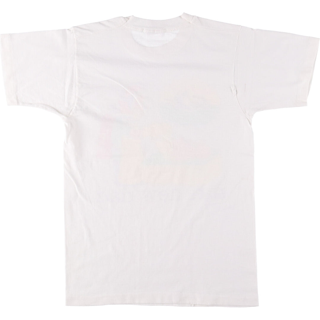90'S Fruit of the Loom printed T-shirt, made in the USA, men's size M, vintage cotton white type Vintage Second Hand