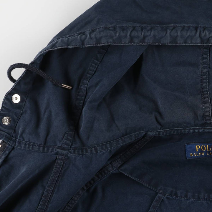 Ralph Lauren POLO RALPH LAUREN cotton hoodie, men's XL size cotton navy blue type Vintage Second Hand