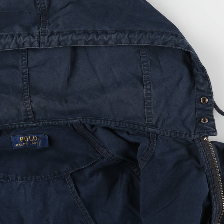 Ralph Lauren POLO RALPH LAUREN cotton hoodie, men's XL size cotton navy blue type Vintage Second Hand