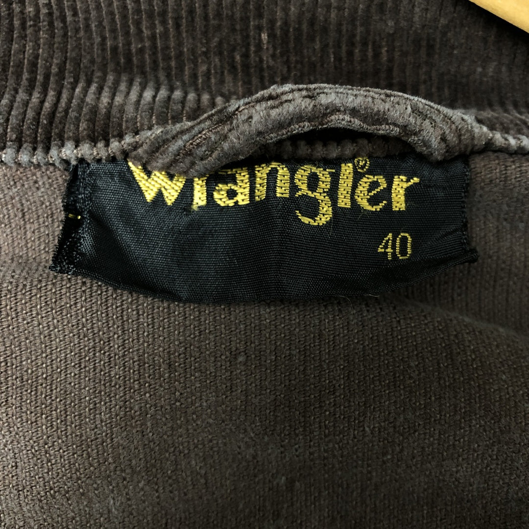 Wrangler Corduroy Jacket, Men's M size cotton brown type Vintage Second Hand