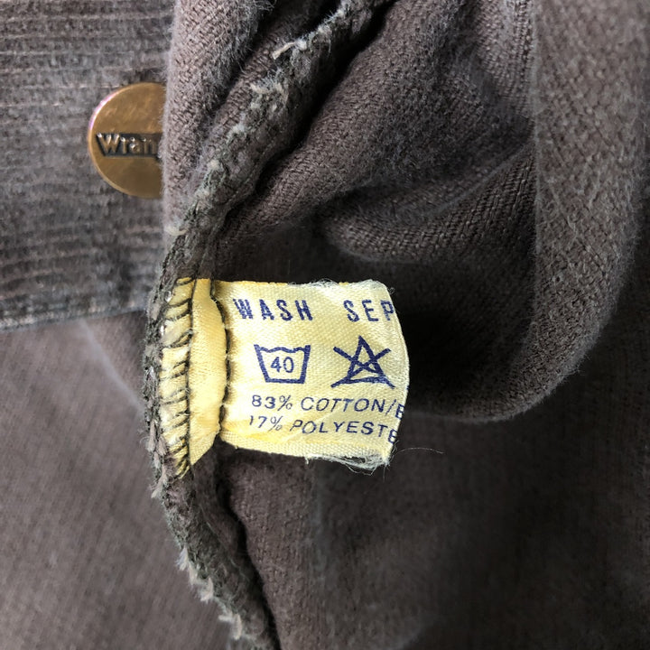 Wrangler Corduroy Jacket, Men's M size cotton brown type Vintage Second Hand