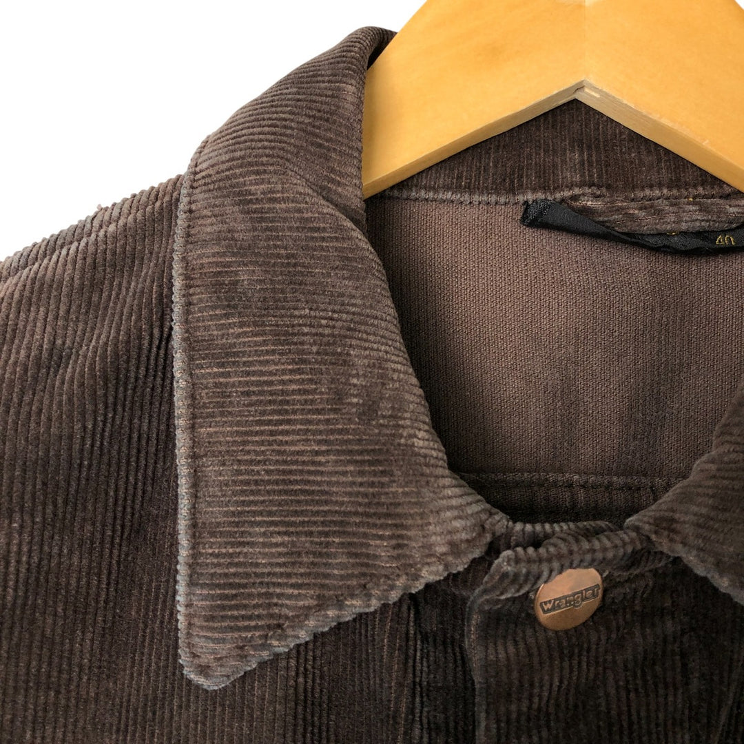 Wrangler Corduroy Jacket, Men's M size cotton brown type Vintage Second Hand