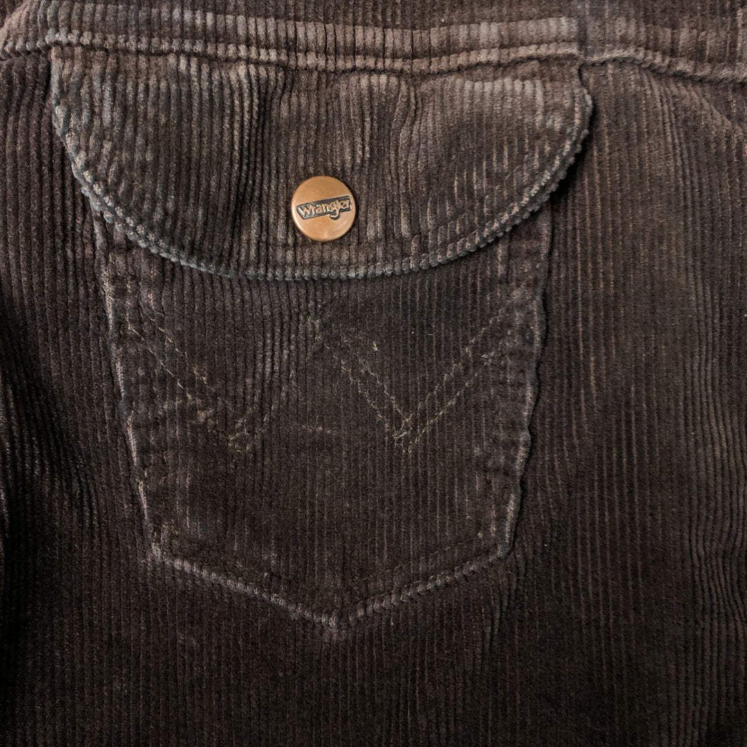 Wrangler Corduroy Jacket, Men's M size cotton brown type Vintage Second Hand
