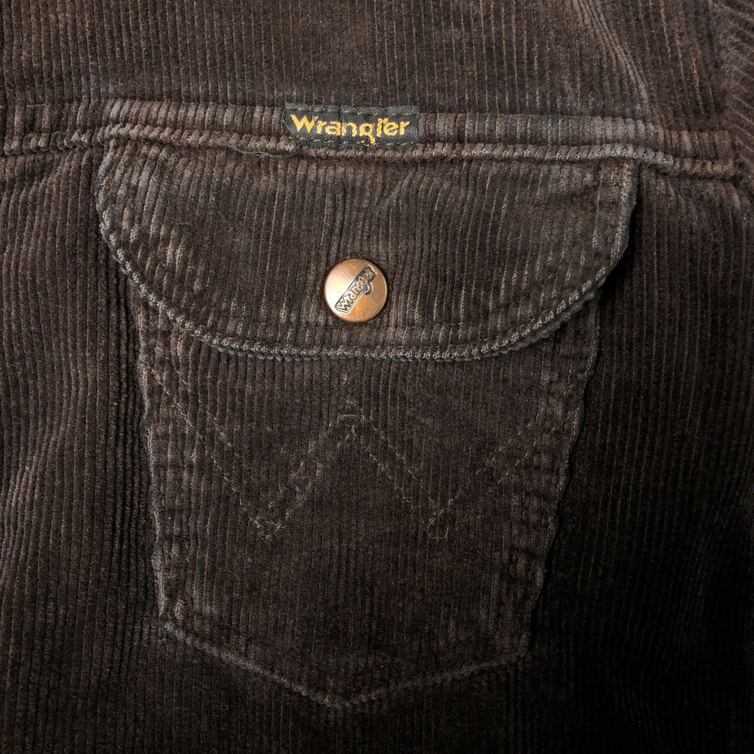 Wrangler Corduroy Jacket, Men's M size cotton brown type Vintage Second Hand