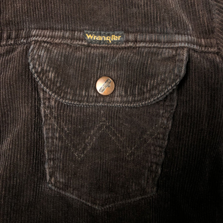 Wrangler Corduroy Jacket, Men's M size cotton brown type Vintage Second Hand